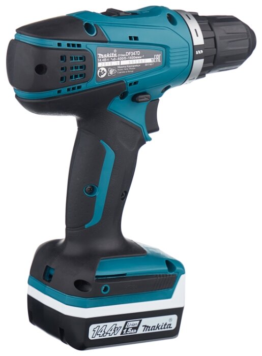 Аккумуляторная дрель-шуруповерт Makita DF347DWE Li-Ion 1.5 А·ч 14.4 В х2 кейс 30 Н·м