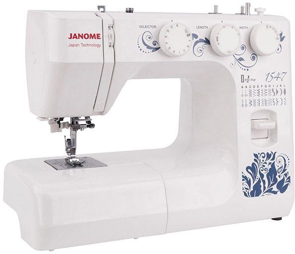 Швейная машина Janome 1547 белый-синий