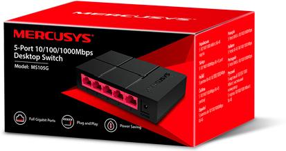 Коммутатор Mercusys MS105G черный