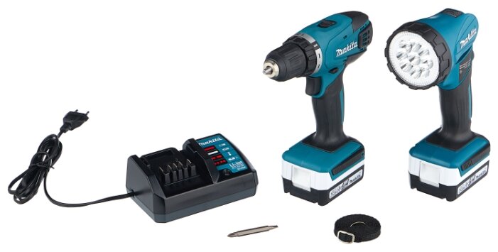 Аккумуляторная дрель-шуруповерт Makita DF347DWLE 30 Н·м