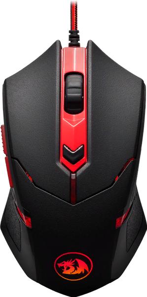 Мышь Defender Redragon M601BA черный-красный + коврик