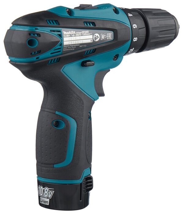 Аккумуляторная дрель-шуруповерт Makita DF330DWE 24 Н·м