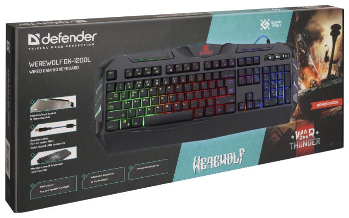 Игровая клавиатура Defender Werewolf GK-120DL RU RGB