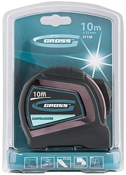 Рулетка Gross 31126 Doppelhaken 10 м x 25 мм