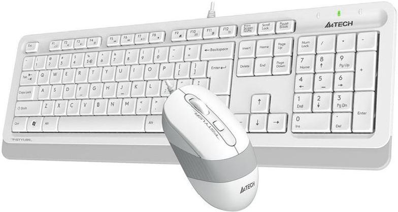 Клавиатура A4Tech Fstyler F1010 белый + мышь