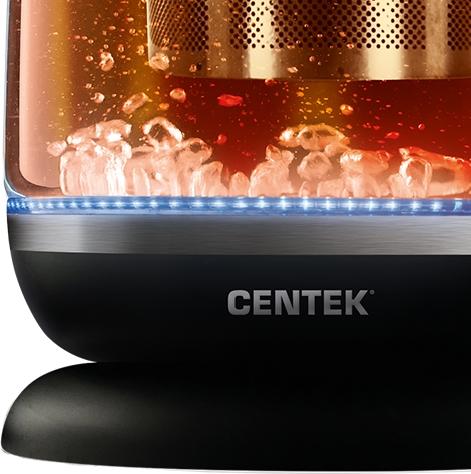 Электрочайник CENTEK CT-0017 Brooklyn черный-прозрачный