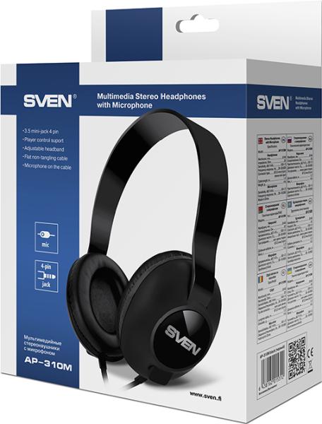 Наушники SVEN AP-310M черный