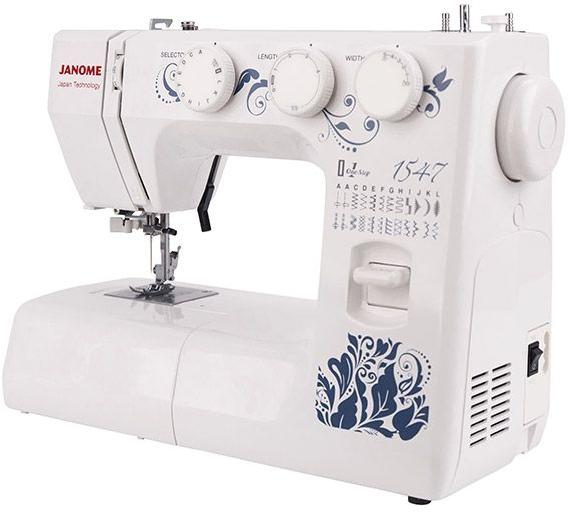 Швейная машина Janome 1547 белый-синий