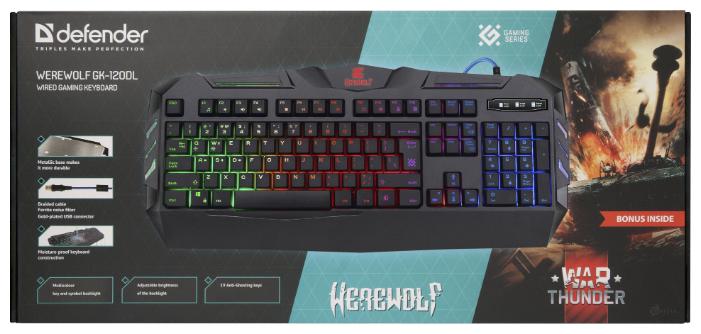 Игровая клавиатура Defender Werewolf GK-120DL RU RGB