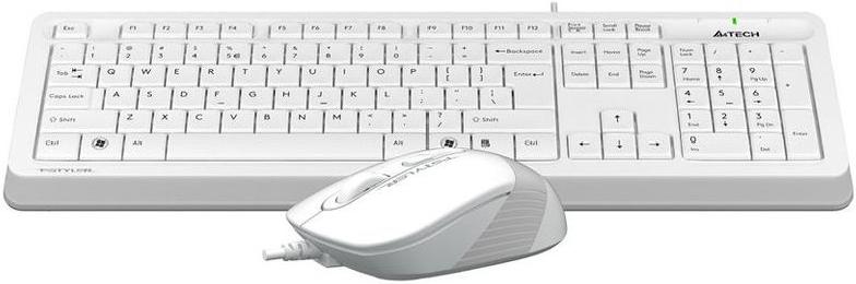 Клавиатура A4Tech Fstyler F1010 белый + мышь