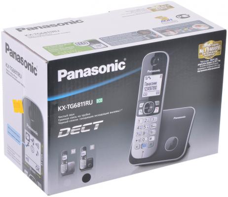 Радиотелефон Panasonic KX-TG6811RUM серый металлик