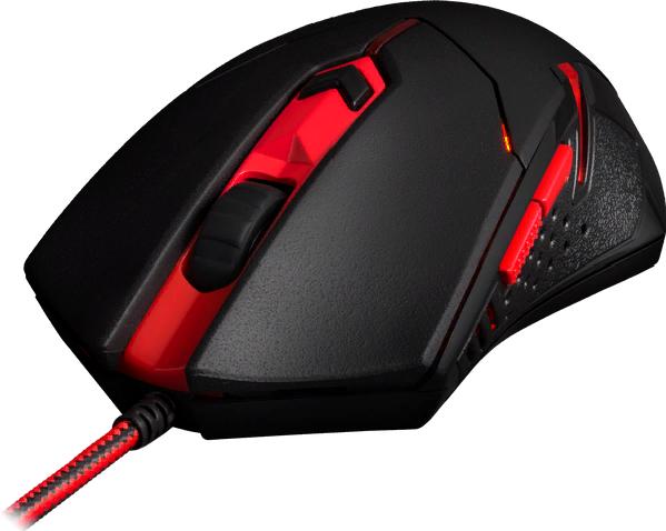 Мышь Defender Redragon M601BA черный-красный + коврик