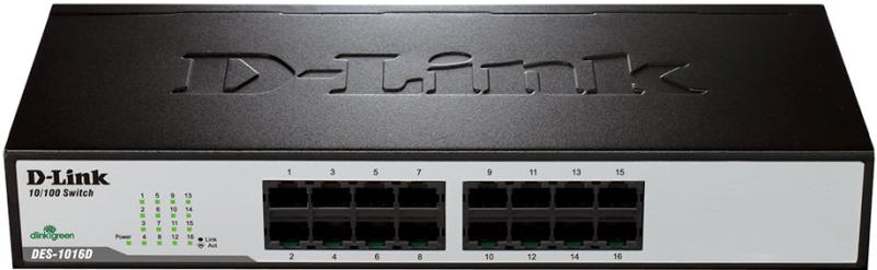 Коммутатор D-link DES-1016D/H1A черный