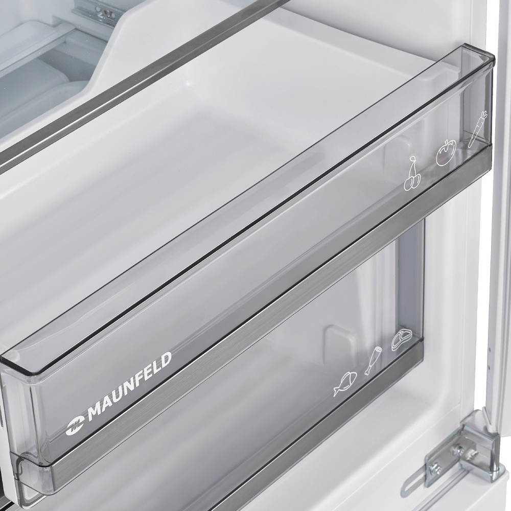 Холодильник MAUNFELD MBF17754NFWHGR LUX Inverter белый