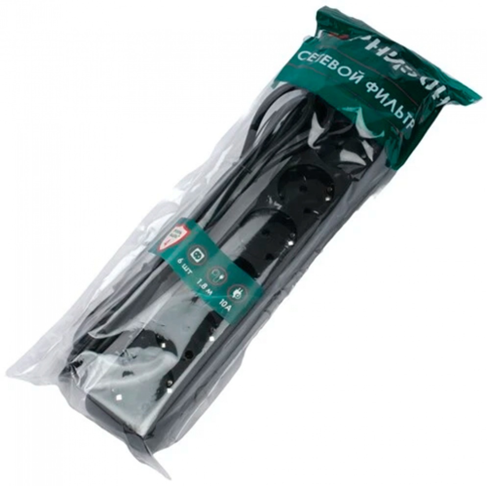 Сетевой фильтр Гарнизон ECL-6-B-1.8 1.8 м