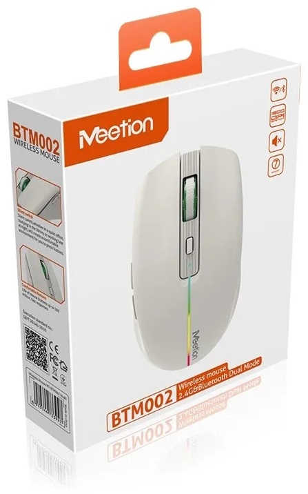 Мышь MeeTion MT-BTM002 Khaki бежевый