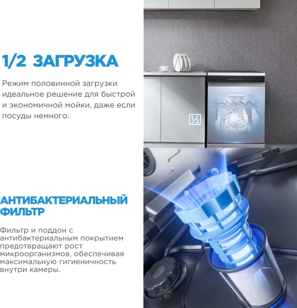 Посудомоечная машина Midea MFD60S160Wi-C белый