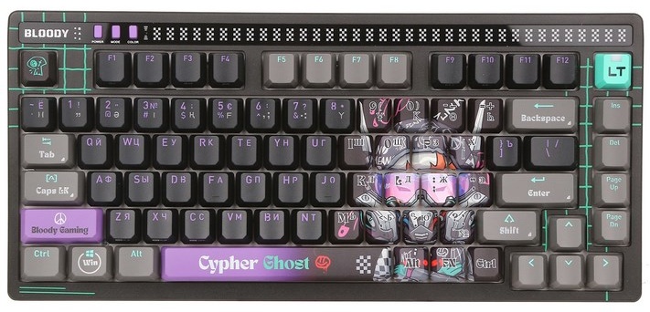 Клавиатура A4Tech AT75 Cypher Ghost SAVAGE серый