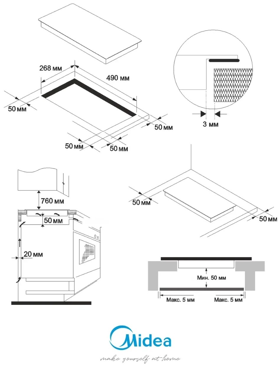 Варочная поверхность Midea MCH-322SB2 черный
