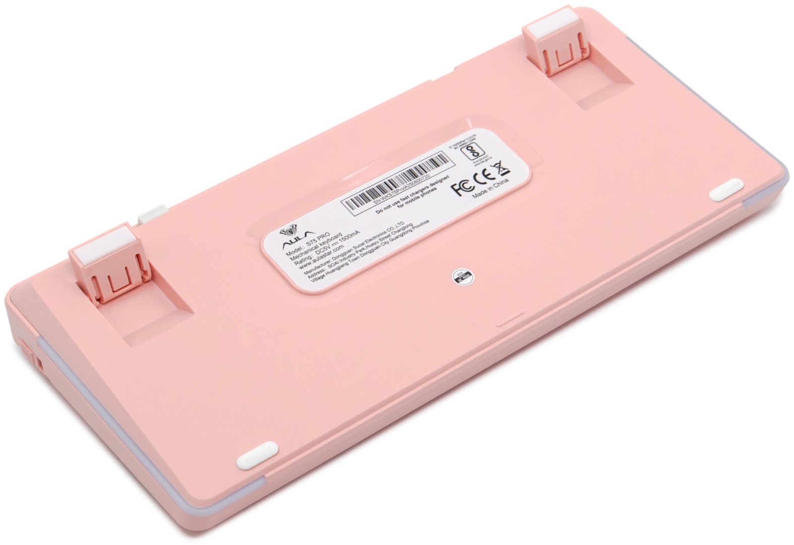 Клавиатура Aula S75 Pro, розовая