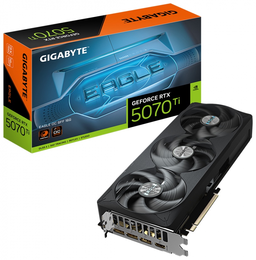 Видеокарта GIGABYTE GeForce RTX 5070 Ti EAGLE OC SFF 16 Гб