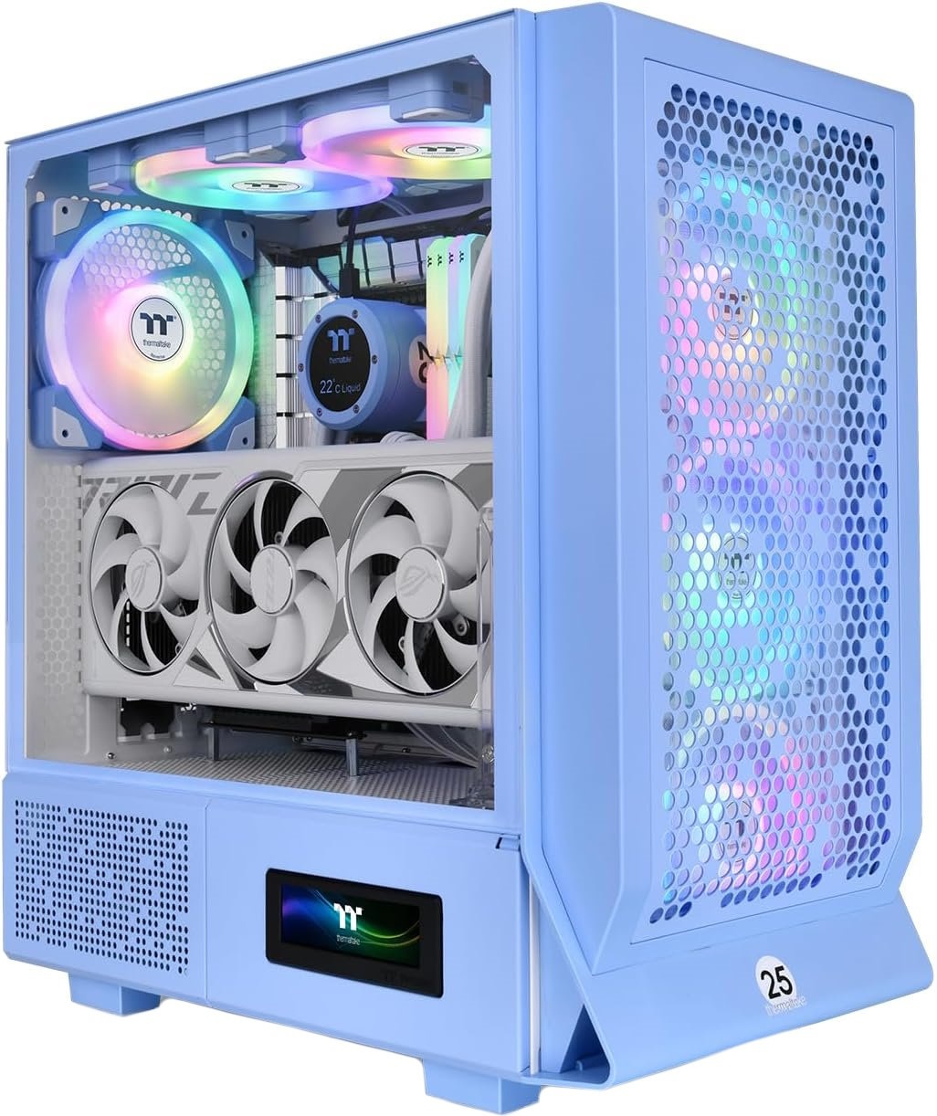 Корпус Thermaltake Ceres 330 TG ARGB Hydrangea синий