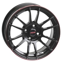 Диск Kipardo 4x100 R15х7 СВ73,1 ЕТ35 R123 Black Machine lip red