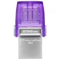 USB Flash карта  Kingston 256 GB, Data Traveler MicroDuo 3C, фиолетовая  DTDUO3CG3/256GB