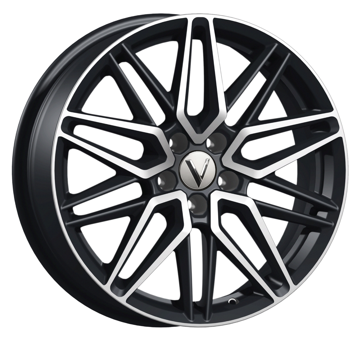 Диск Vector B233 5x114,3 R18x7 CB66,6 ET37, алмаз черный арт.23314AB