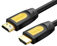 Кабель Ugreen HD101 HDMI Round Cable, 2 м, черно-оранжевый