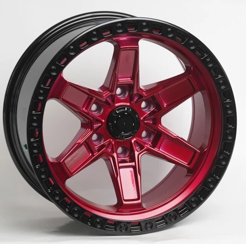 Диск Kipardo 3293 6х139.7 R18х9 СВ106.1 ЕТ0 candy red-black lip