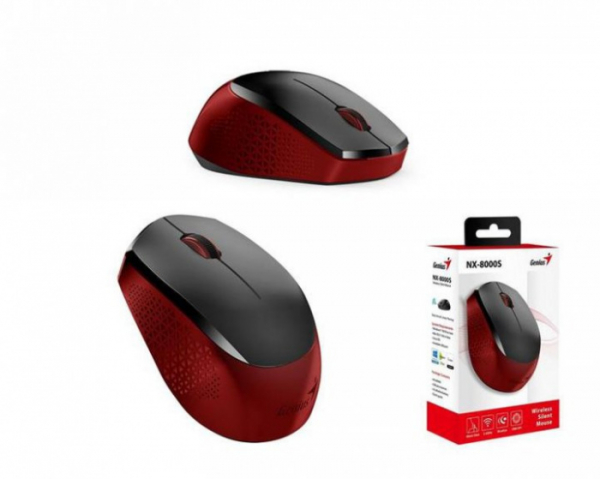 Беспроводная мышь Genius NX-8000S, Wireless Silent Mouse 31030025401 Red