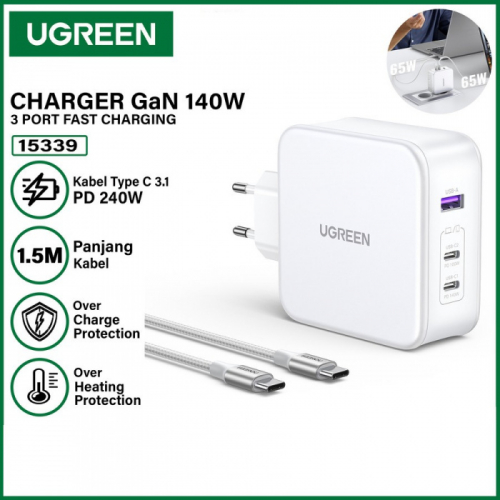 Зарядное устройство Ugreen CD289 Nexode 15339, белое