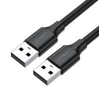 Кабель Ugreen US102 USB 2.0 A Male to A Male Cable 2м, 10311, черный