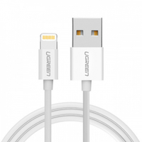 Кабель Ugreen US155 Lightning To USB 2.0 A Male 2м, 20730, белый