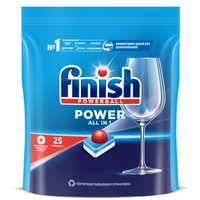 Таблетки  для посудомоечных машин  Finish All in 1 ,  25 шт.