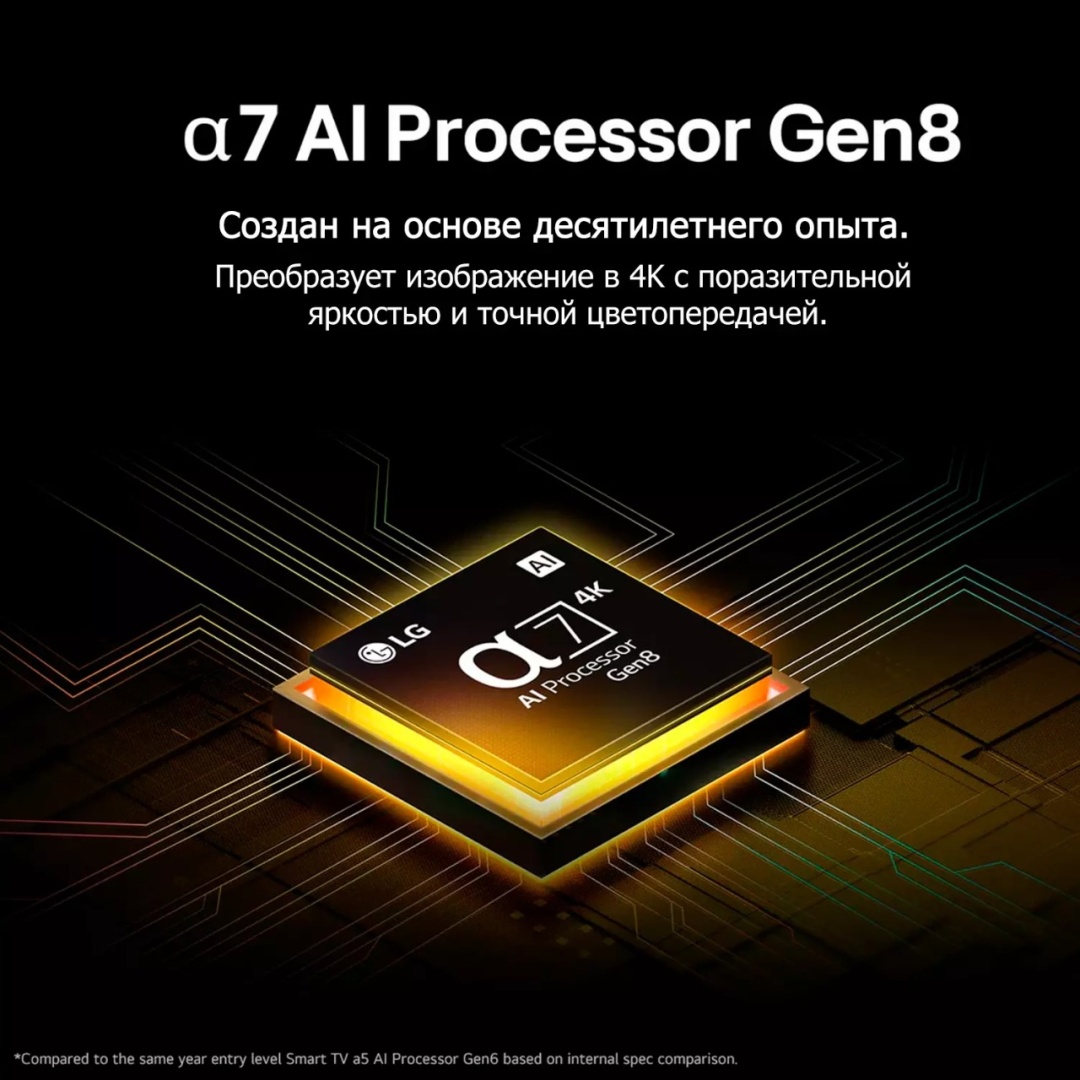Телевизор LG 50UA73006LA 127 см черный