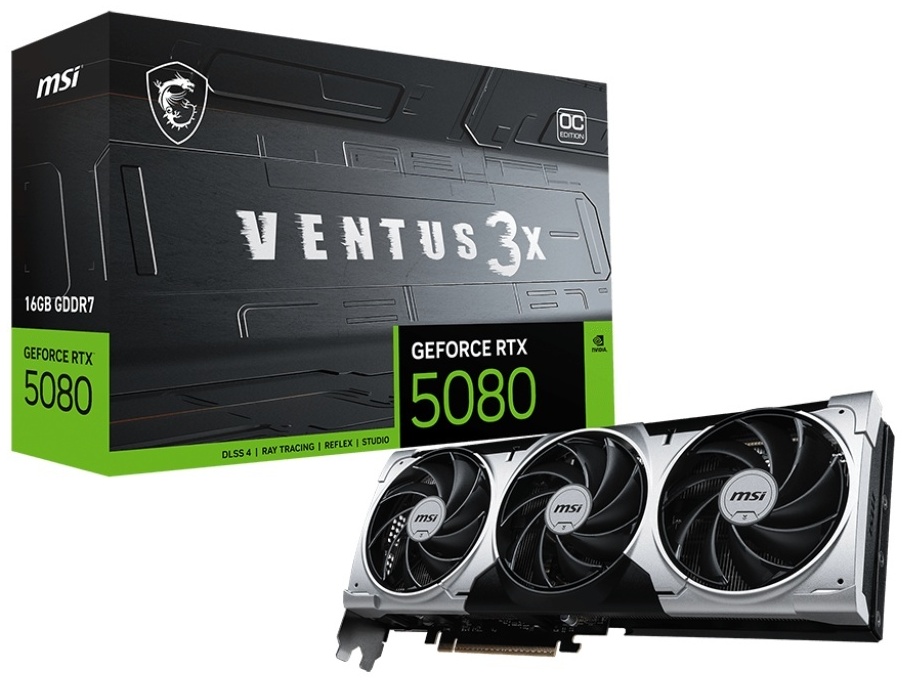 Видеокарта MSI NVIDIA GeForce RTX 5080 VENTUS 3X OC G5080-16V3C 16 Гб
