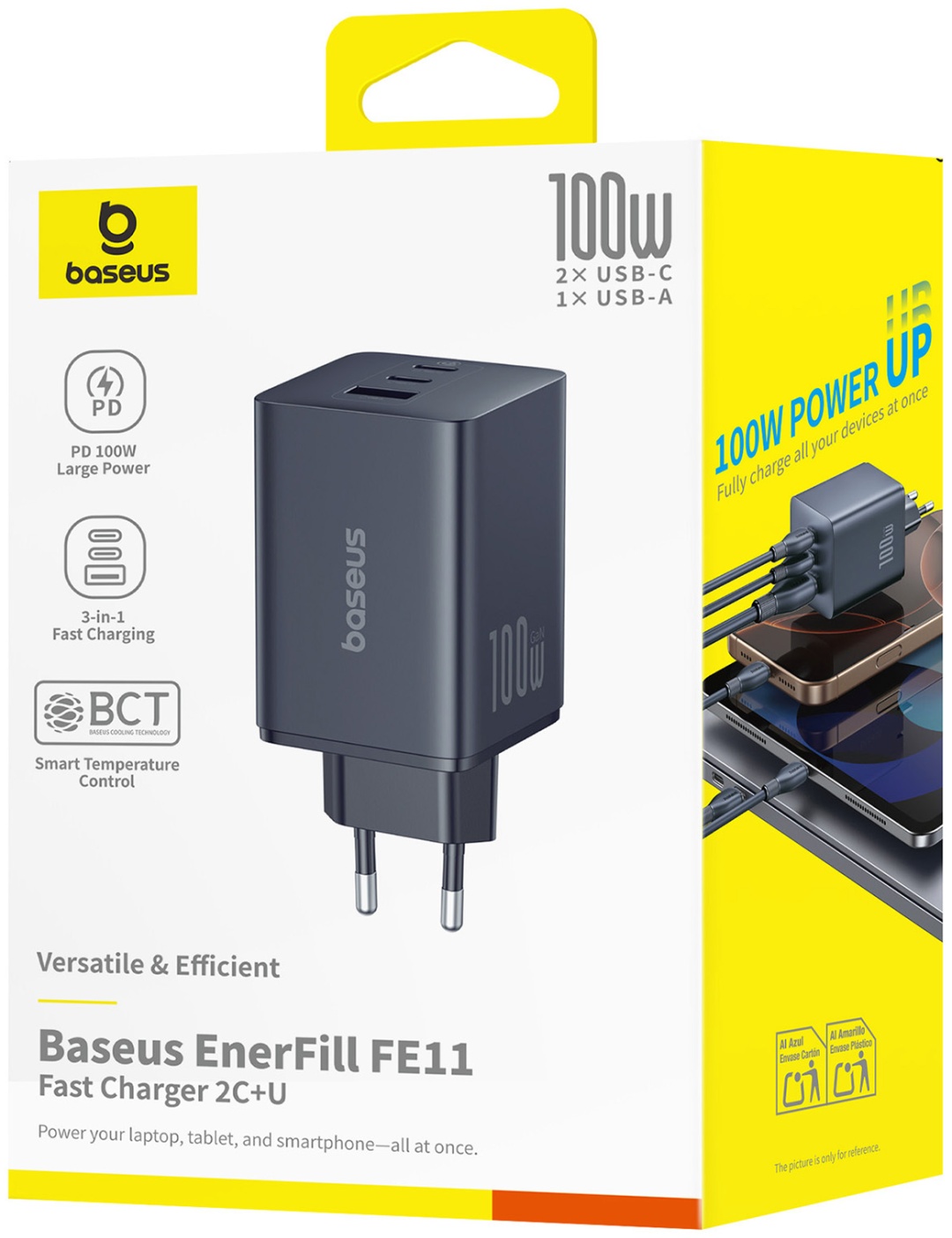 Зарядное устройство Baseus EnerFill FE11 USB Type-C, USB черный