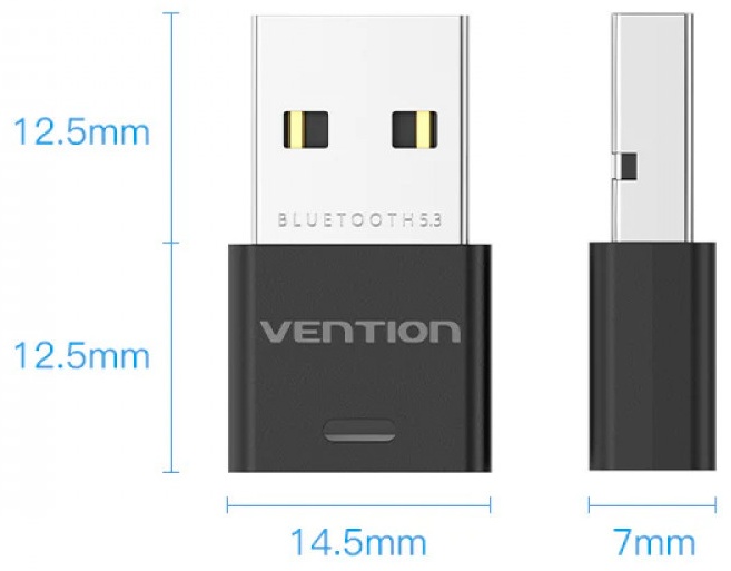 Bluetooth адаптер Vention Vention NAHB0 черный