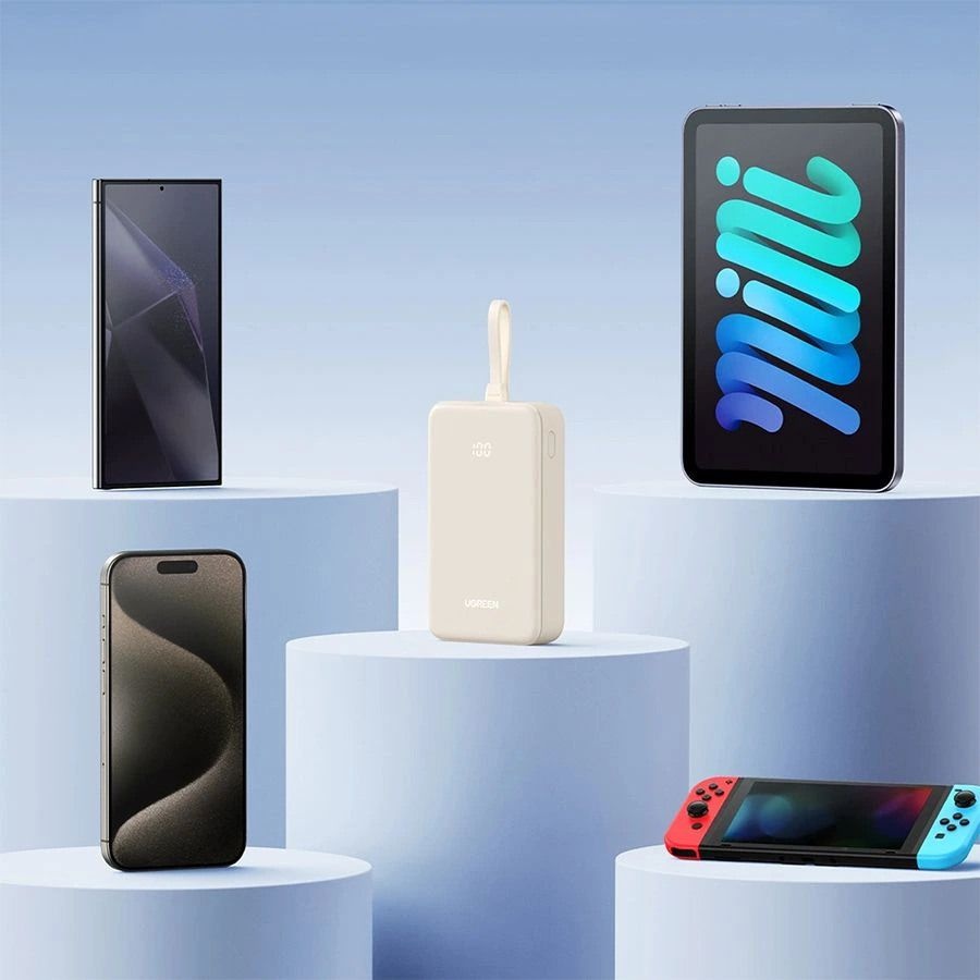 Внешний аккумулятор Ugreen PB521 20000 мАч 30 Вт бежевый