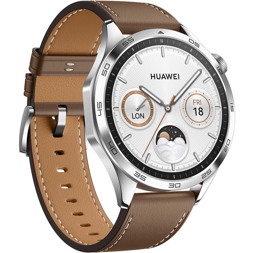 Смарт-часы Huawei Watch GT 4 46mm Brown Leather Strap PNX-B19