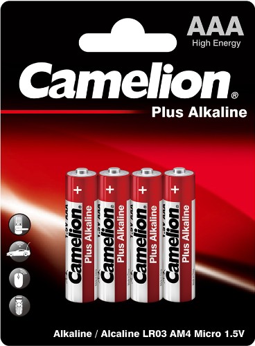 Батарейка Camelion Plus Alkaline ААА LR03-BP4 4 шт