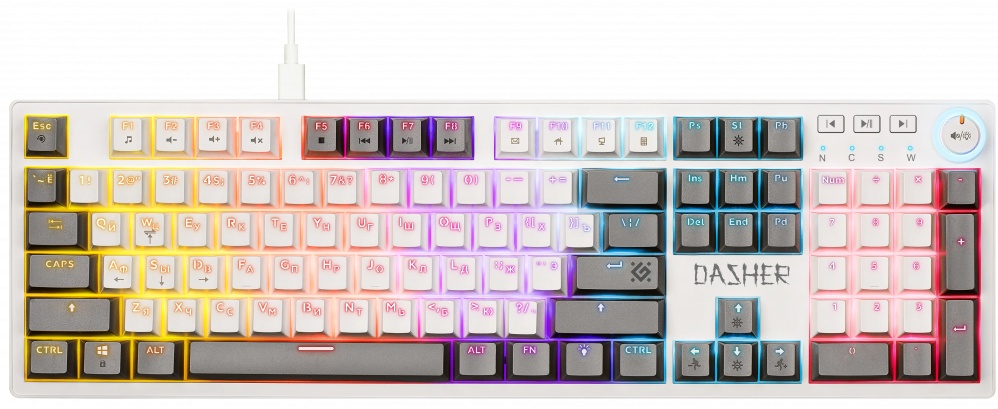 Клавиатура Defender Dasher GK-472 белый