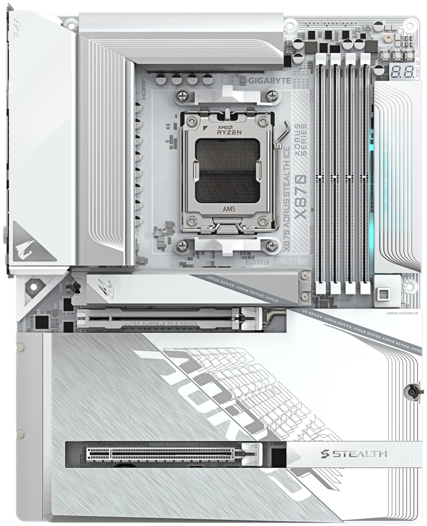 Материнская плата GIGABYTE X870 A STEALTH ICE