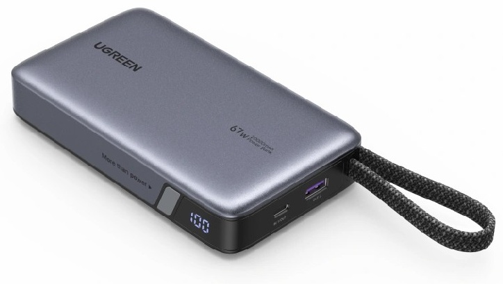 Внешний аккумулятор Ugreen PB550 20000 мАч 67 Вт темно-серый