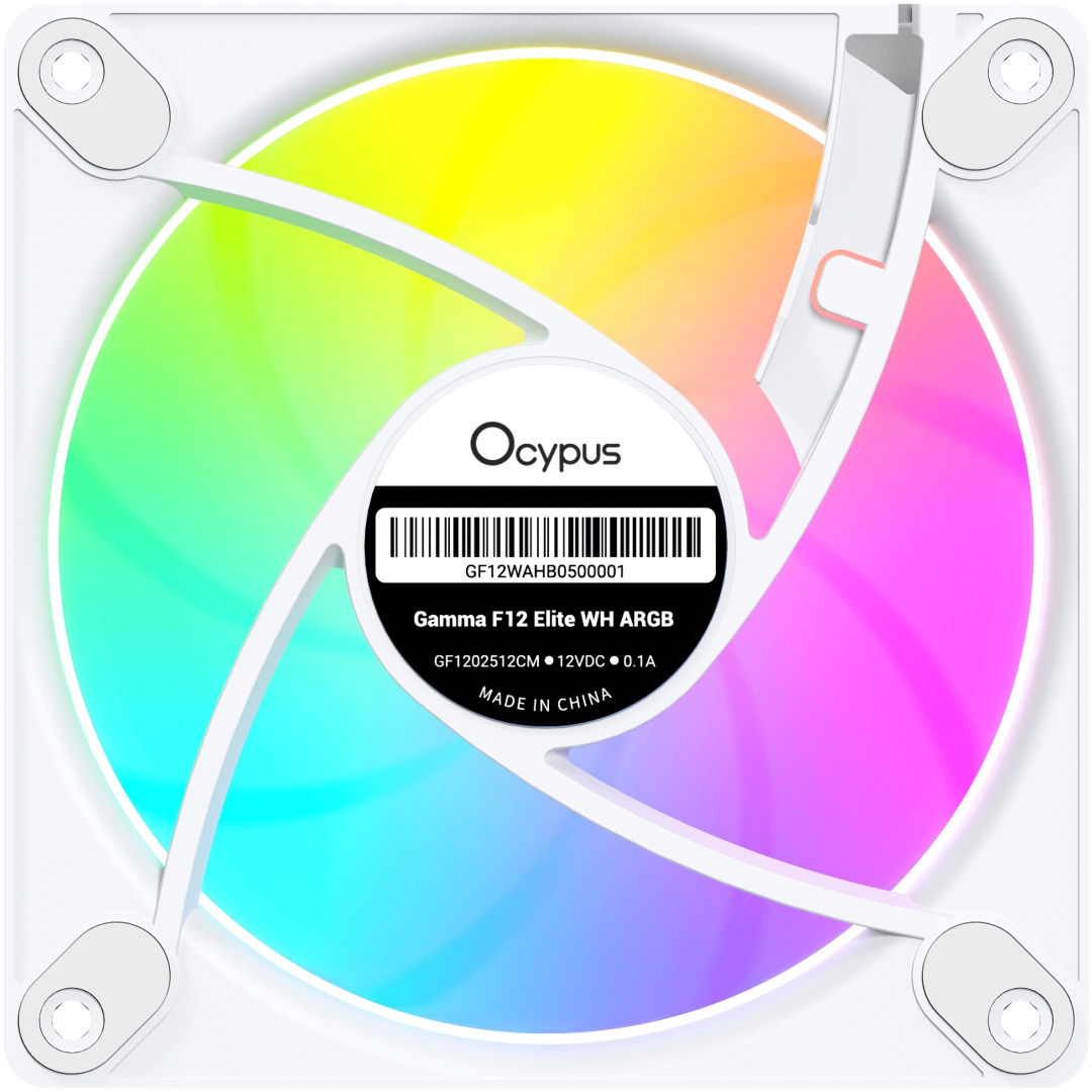 Ocypus Gamma F12 Elite WH ARGB REVERSE BLADE, Gamma-F12-WH1AM01E-GL белый