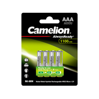 Аккумулятор Camelion AlwaysReady Ni-MH Rechargeable NH-AAA1100ARBP4, 4 шт