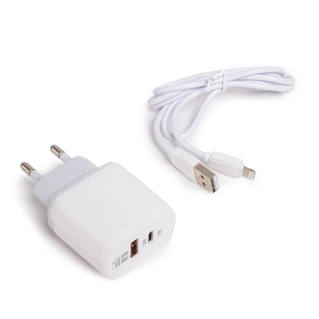 Зарядное устройство Ldnio A2421C 22.5W USB/USB-C, Lightning 1м белое