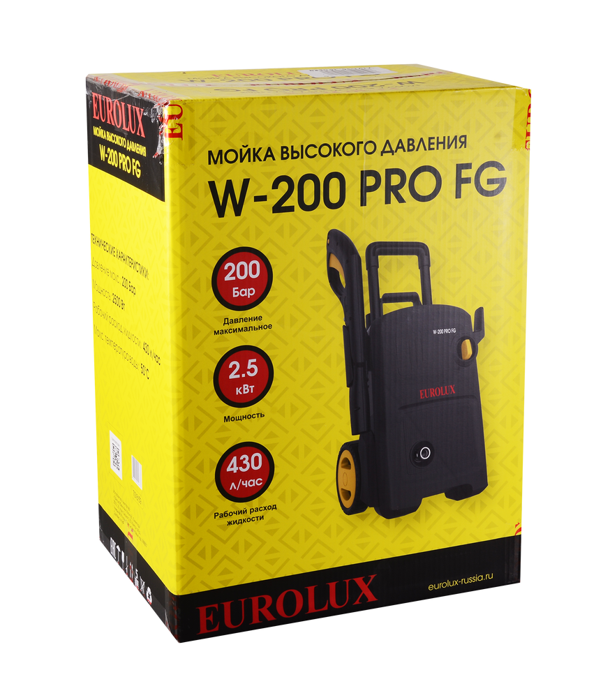 Мойка высокого давления Eurolux W-200 PRO FG